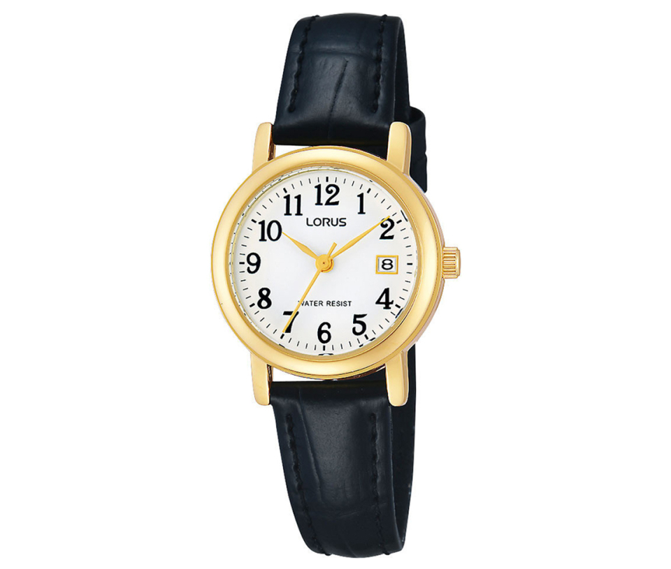 M.D. LORUS METAL DOREE CUIR NOIR - OD RH764AX5 - LORUS