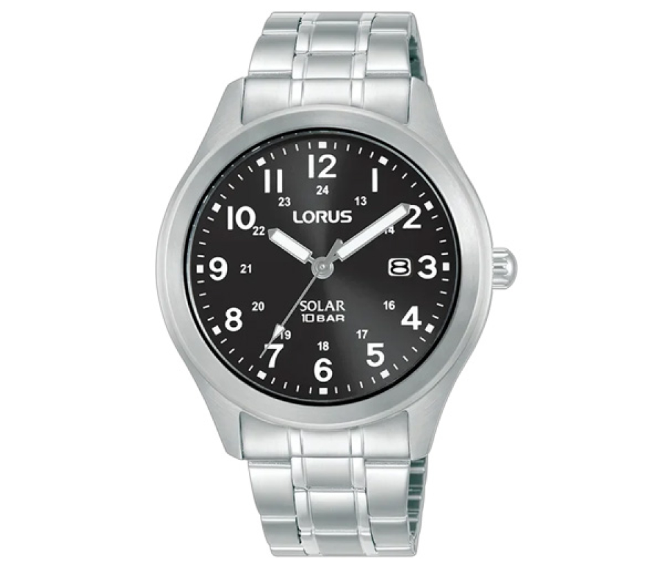 MONTRE LORUS EN ACIER À MOUVEMENT SOLAIRE - OD RX385AX9 - LORUS
