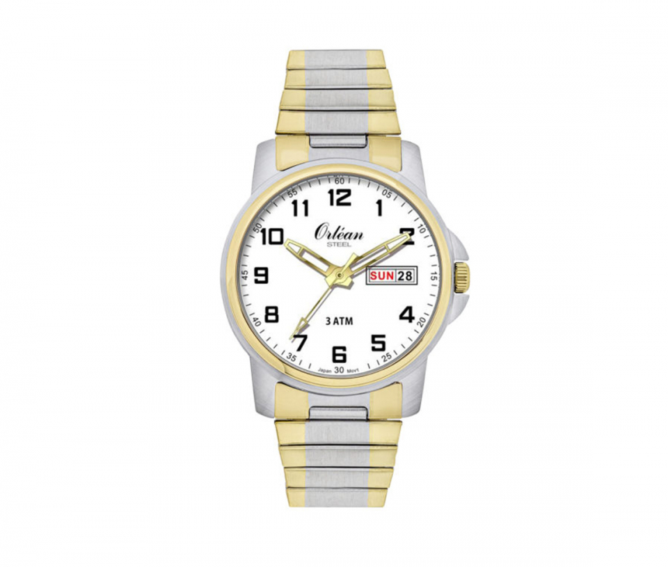 MONTRE ORLEAN EN ACIER/PVD OR 2 TONS - BA ME3314 - ORLEAN