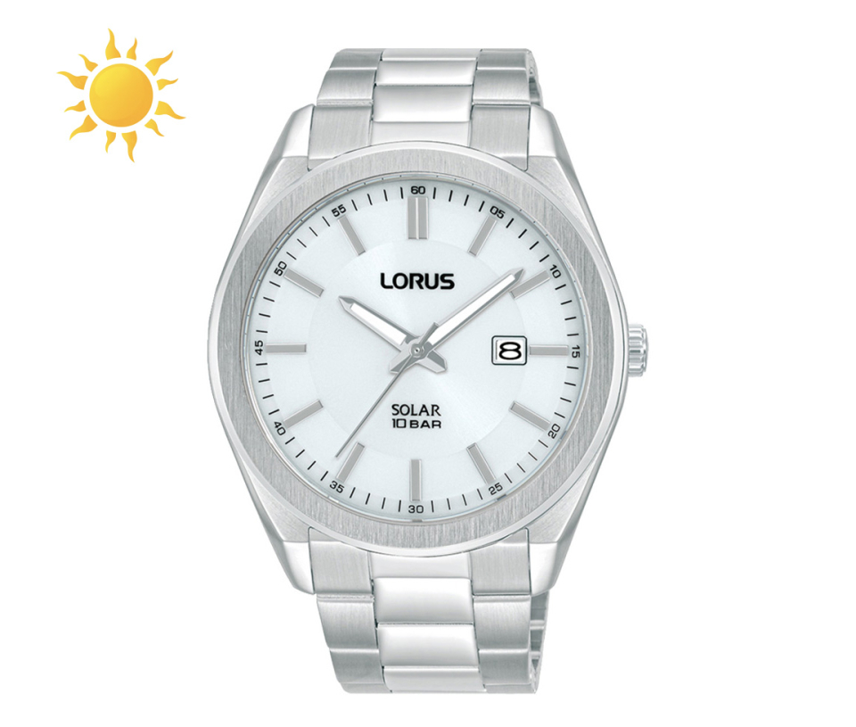 MONTRE POUR HOMME LORUS SOLAIRE EN ACIER