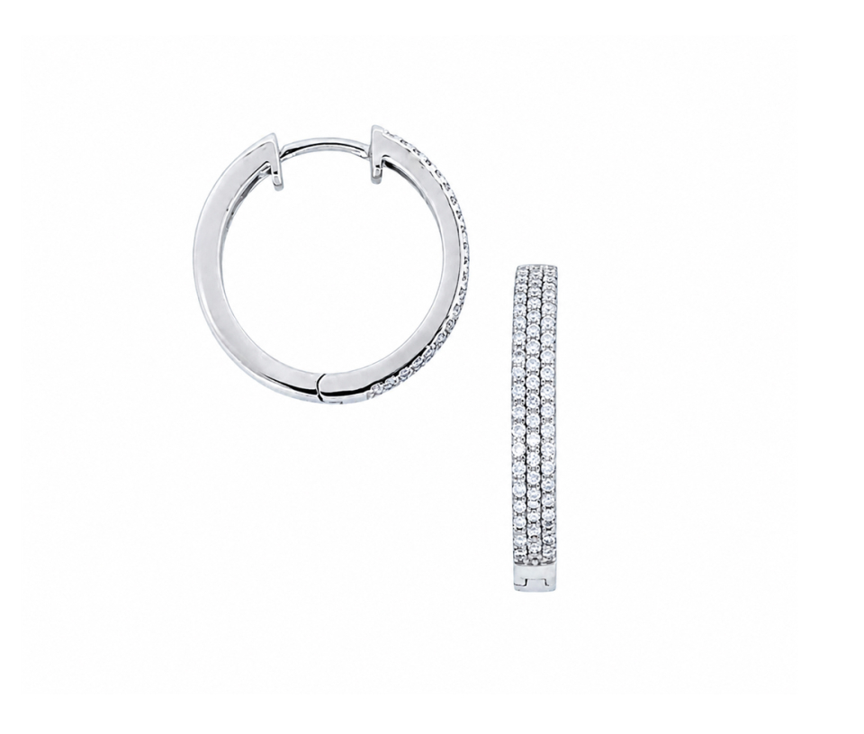 BOUCLES HUGGIES AVEC CUBIQUES ZIRCONIAS