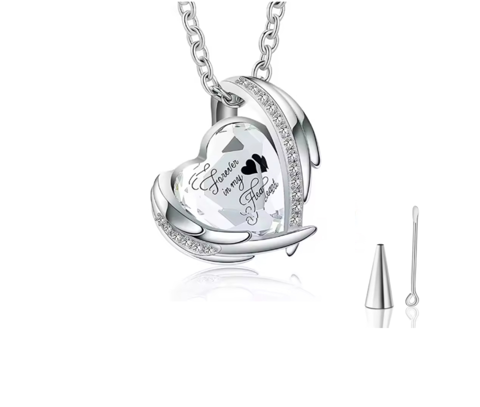 URNE POUR CENDRES COEUR/CRISTAL 