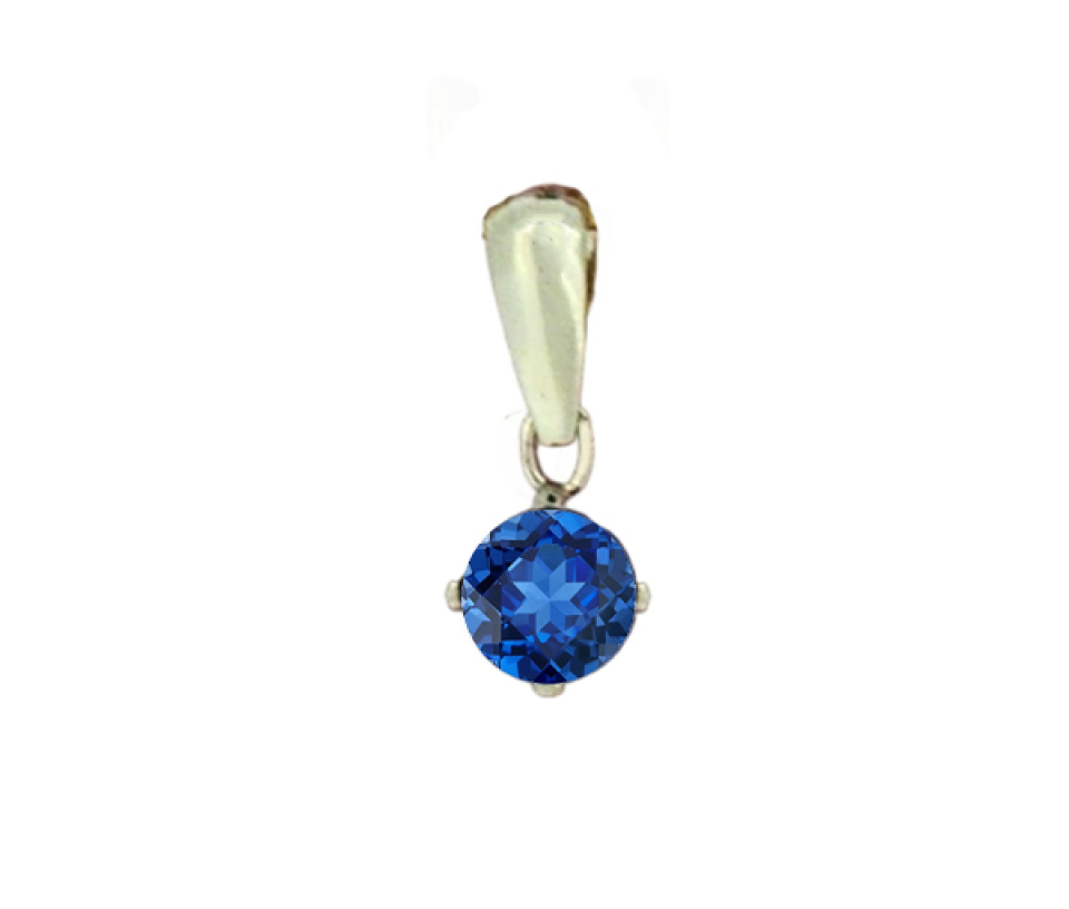 PENDENTIF EN OR SERTI D'UNE PIERRE DE NAISSANCE SYNTHÉTIQUE VARIÉE - IN 2542Y/09 - PERÇAGE