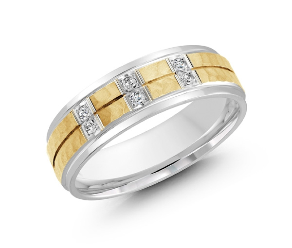 JONC EN OR CONFORT FIT SERTI DE DIAMANTS - ML JMD815WY9 - MALO 