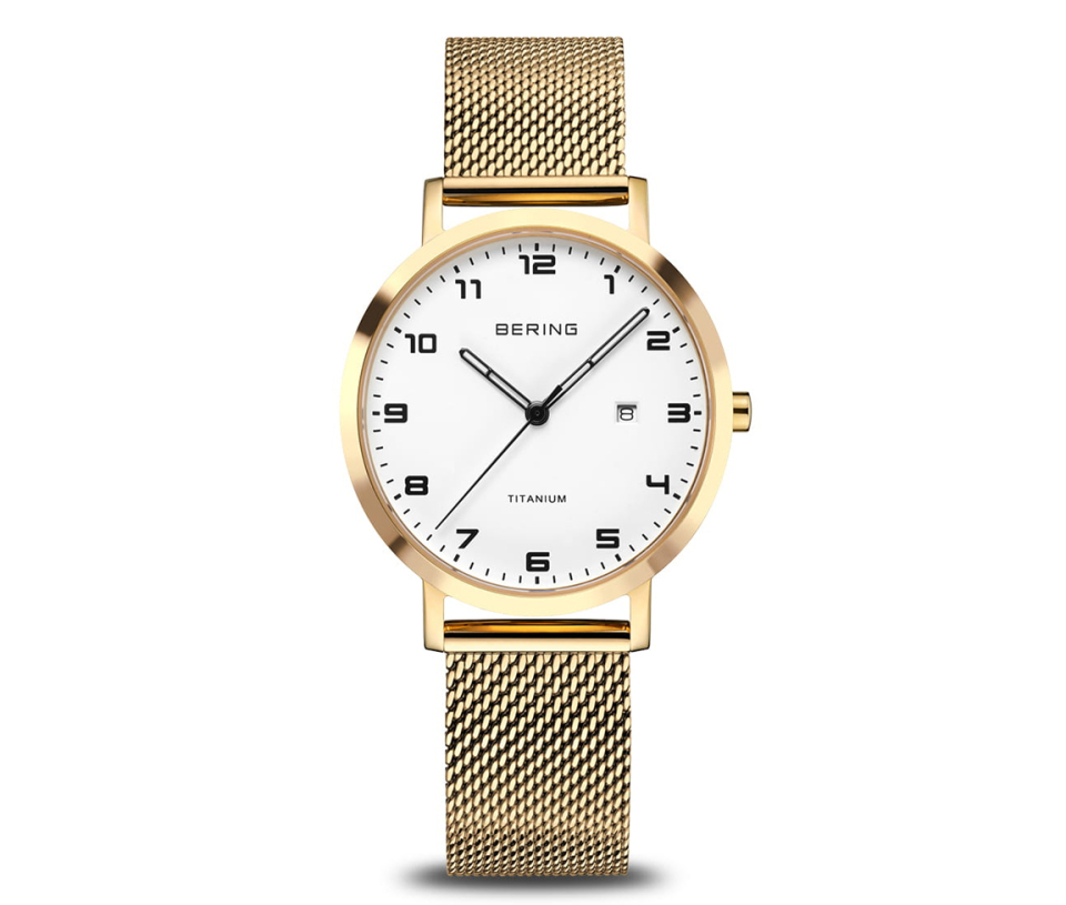 MONTRE POUR DAME EN TITANE/PVD OR 2 TONS - MI 18634/334 - BERING