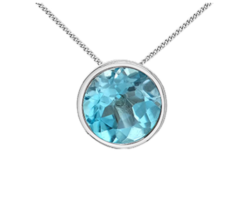 PENDENTIF EN OR JAUNE OU BLANC SERTIES DE PIERRES DE NAISSANCES DIVERSES - CR DX960WBT - BIJOUX CANADIEN