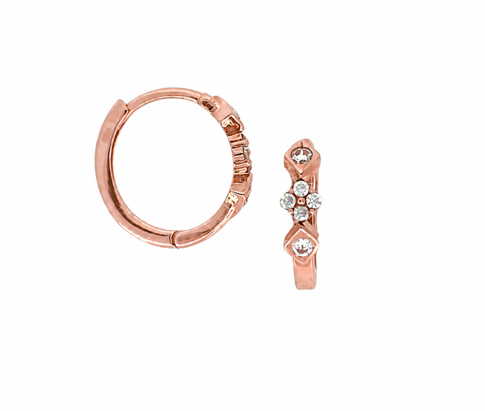 HUGGIES EN OR ROSE AVEC CZ