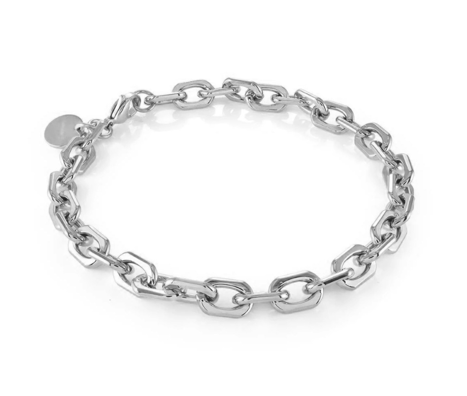 BRACELET EN ACIER OU ACIER/PVD OR À MAILLE ROLO CARRÉ - IG SMB811 - 