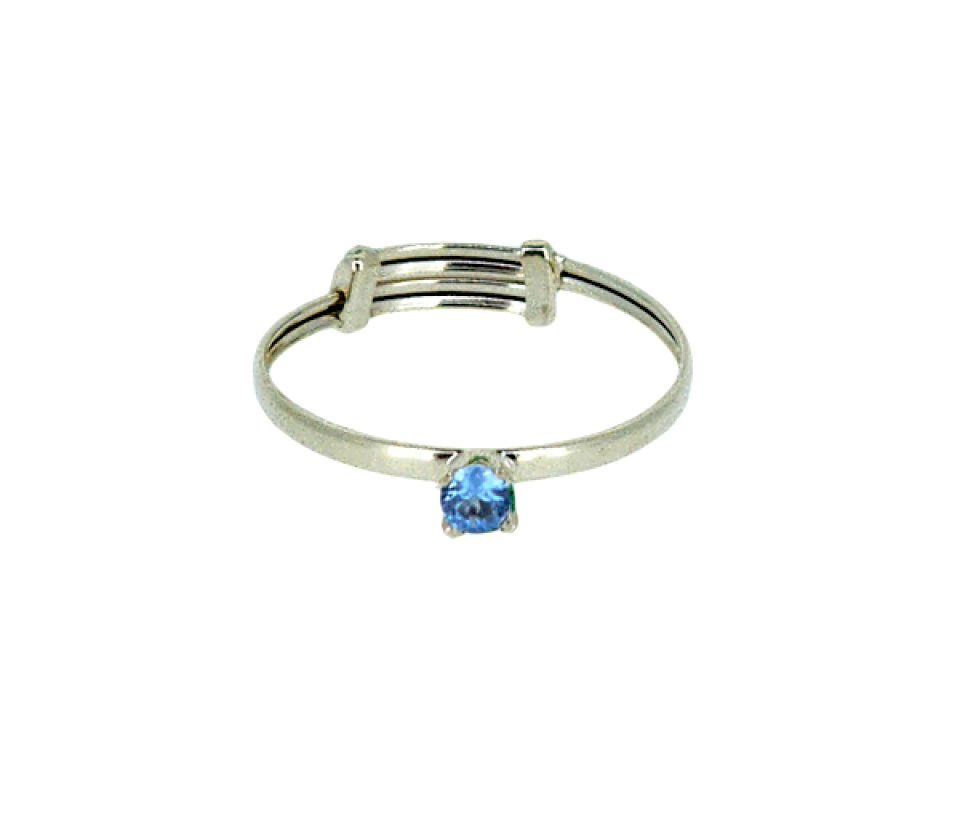 BAGUE POUR ENFANT EN OR SERTIE D'UN PIERRE DE NAISSANCE SYNTHÉTIQUE VARIÉE - IN 1055BEY12 - PERÇAGE