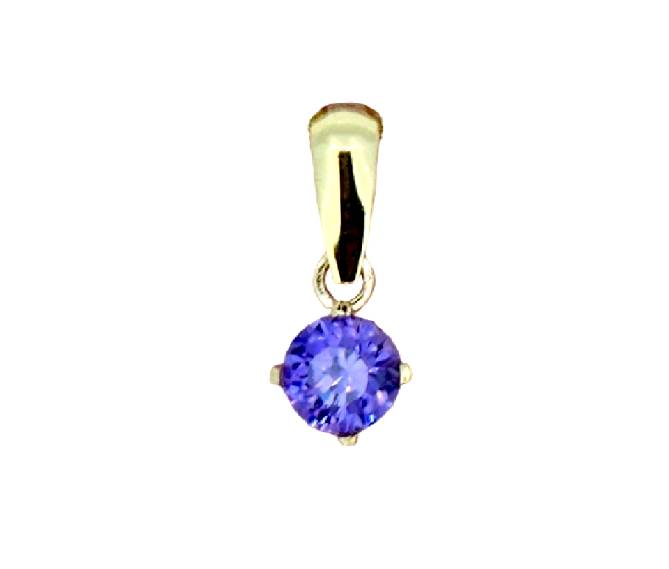 PENDENTIF EN OR SERTI D'UNE PIERRE DE NAISSANCE SYNTHÉTIQUE VARIÉE - IN 2542Y/02 - PERÇAGE