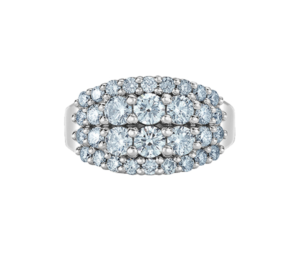 BAGUE COUSSIN DE DIAMANTS DE LABORATOIRE EN OR - CR 52J26W200 - BIJOUX CANADIEN