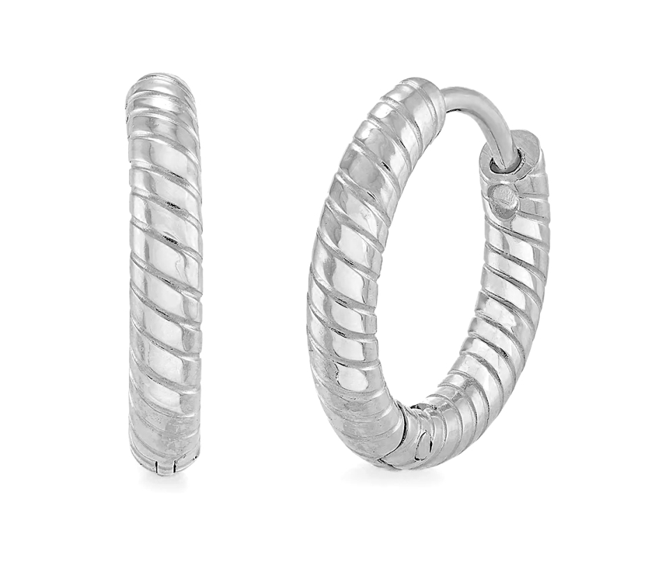 BOUCLES HUGGIES EN ACIER LIGNÉ - IG SEA434SI - VELORIA