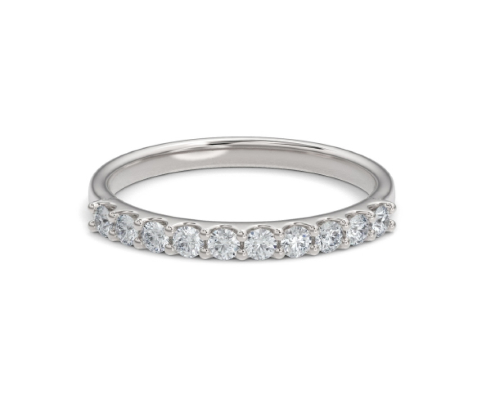 JONC SEMI-ÉTERNITÉ AVEC DIAMANTS DE LABORATOIRE