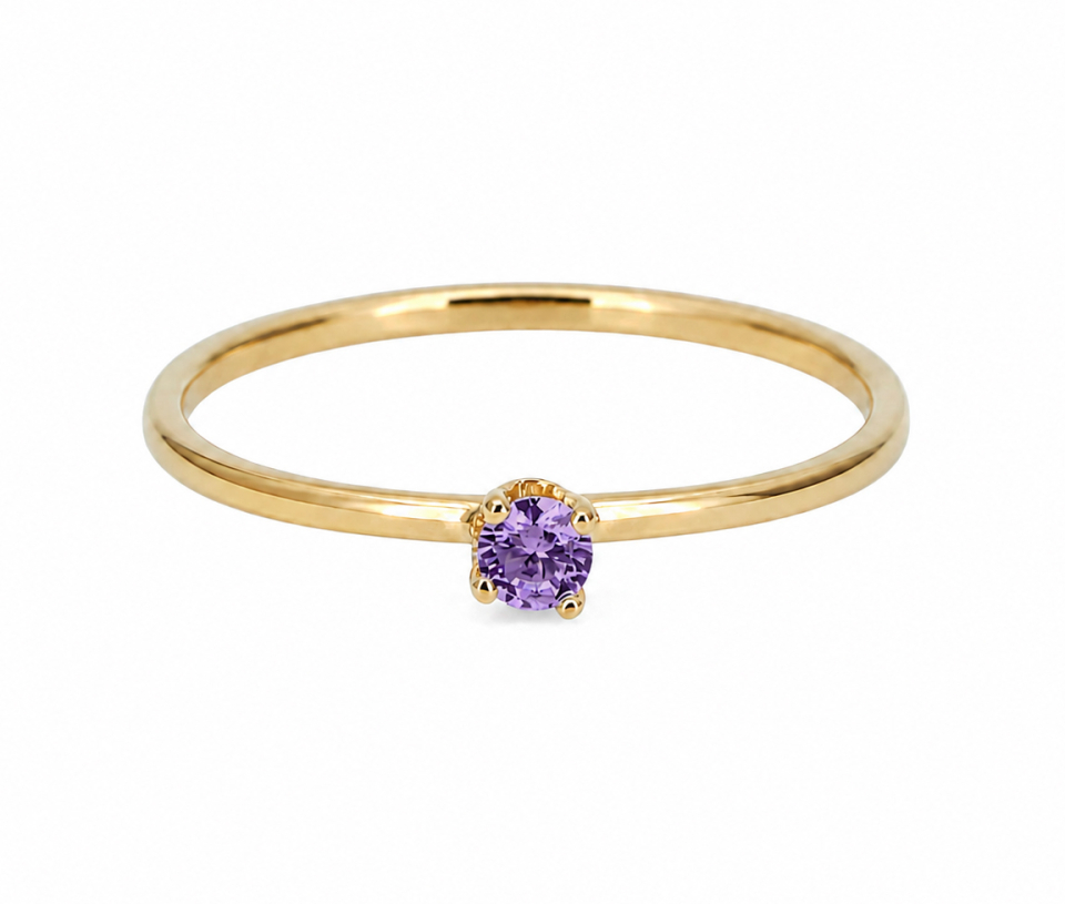 BAGUE AVEC PIERRE DE NAISSANCE VARIÉE