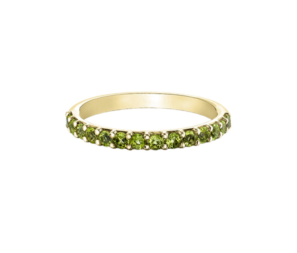 JONC EN OR SERTI DE PIERRES DE COULEURS VARIÉES - CR DX822YPER - BIJOUX CANADIEN