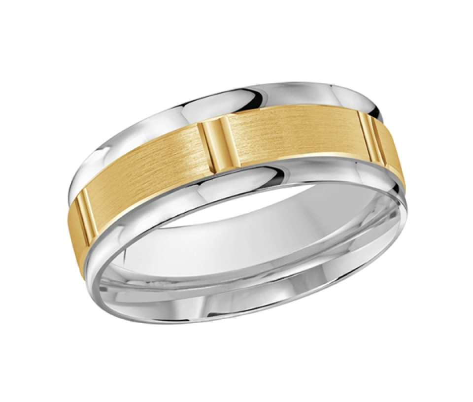 JONC EN OR AVEC MOTIF BRIQUE - ML FT636/801 - MALO 