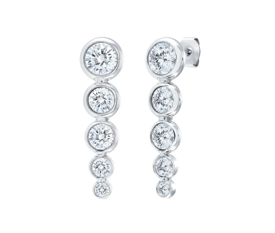 BOUCLES BAR AVEC CZ GRADUÉS