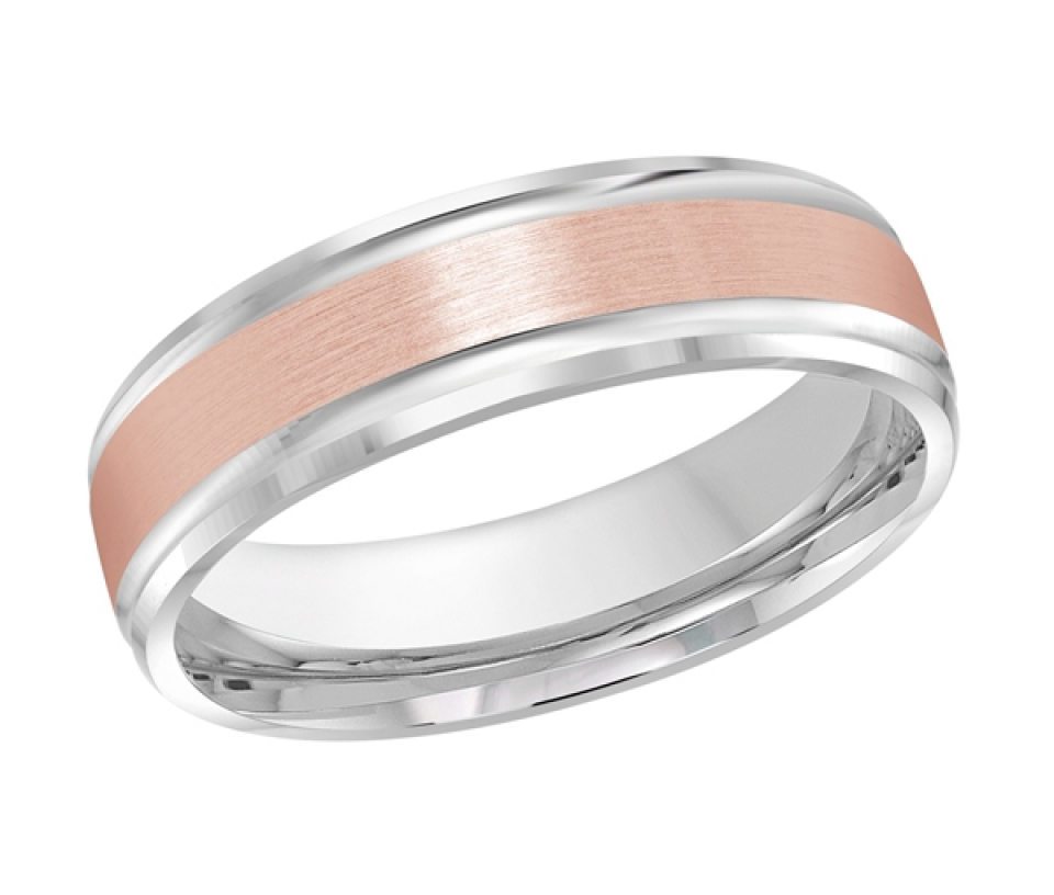 JONC EN OR AVEC MOTIF 2 LIGNES ET FINI DIVERS - ML FT411/6WP1 - MALO 