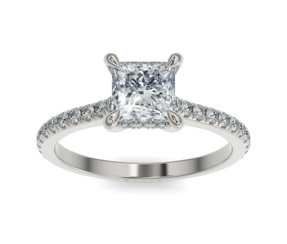 BAGUE AVEC DES DIAMANTS DE LABORATOIRE