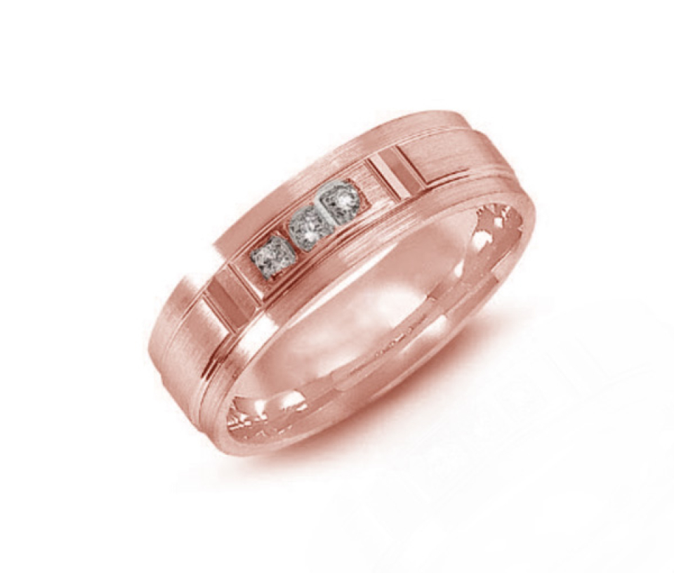 JONC EN OR SERTI DE DIAMANTS