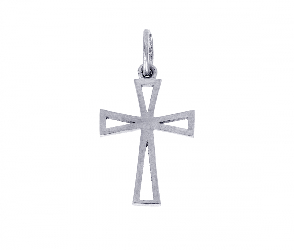 PENDENTIF CROIX AJOURÉE EN OR JAUNE - MB CROIX26W - BIJOUX D'IMPORTATION
