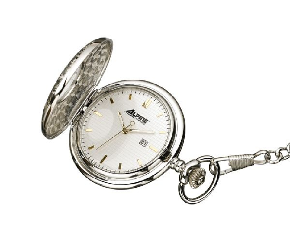 MONTRE DE POCHE AU QUARTZ EN ACIER/PVD OR 2TONS - JM W3372 - ALPINE