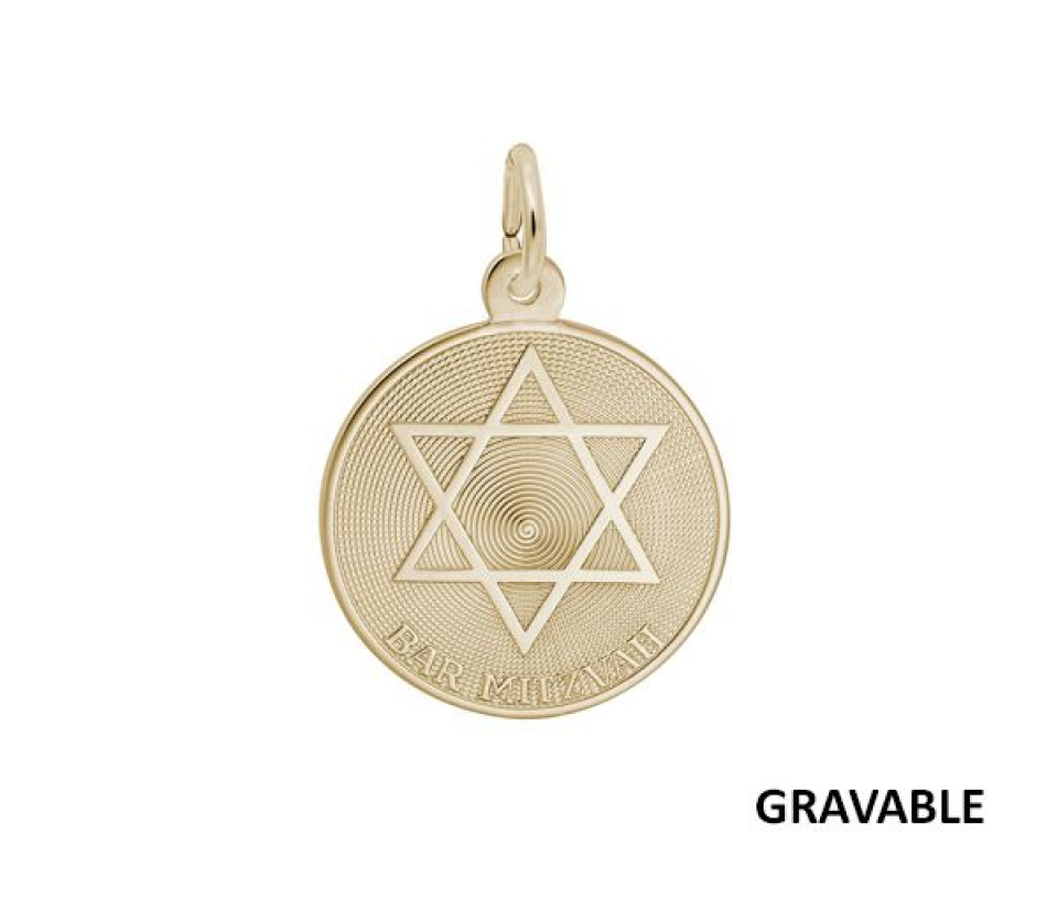PENDENTIF ARG PL.OR BAR MITHZVAH - NU 3775 PL - NUCO/REMBRANDT 