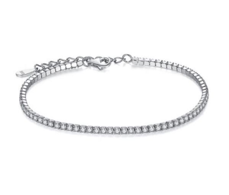 BRACELET TENNIS EN ARGENT SERTI DE CUBIQUES ZIRCONIAS - SJ TENCZ2/6.25 - BIJOUTERIE SUISSE INC.
