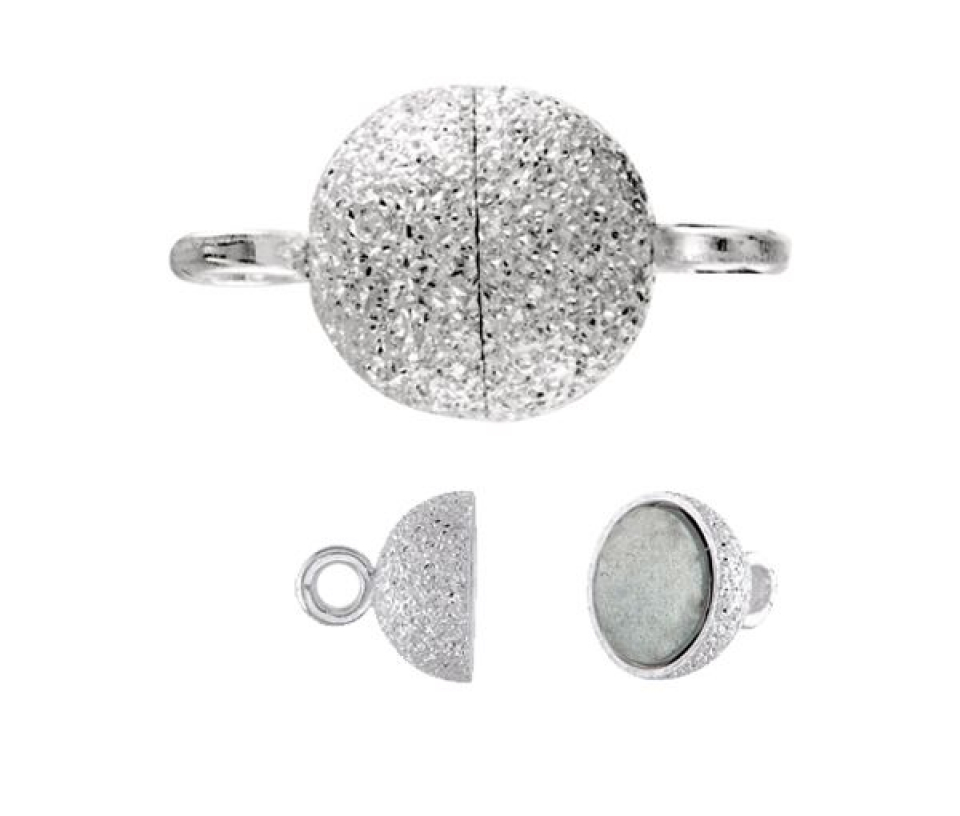 FERMOIR ARGENT MAGNÉTIQUE 8MM - ST 23716 ARG8MM - PERLE D'IMPORTATION