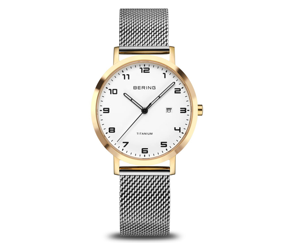 MONTRE POUR DAME EN TITANE/PVD OR 2 TONS - MI 18634/010 - BERING