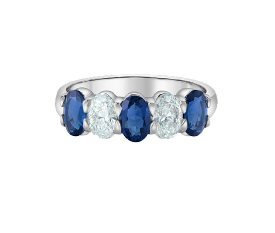 BAGUE EN OR SERTIE DE PIERRES DE LABORATOIRE - CR 52J25WSA - BIJOUX CANADIEN