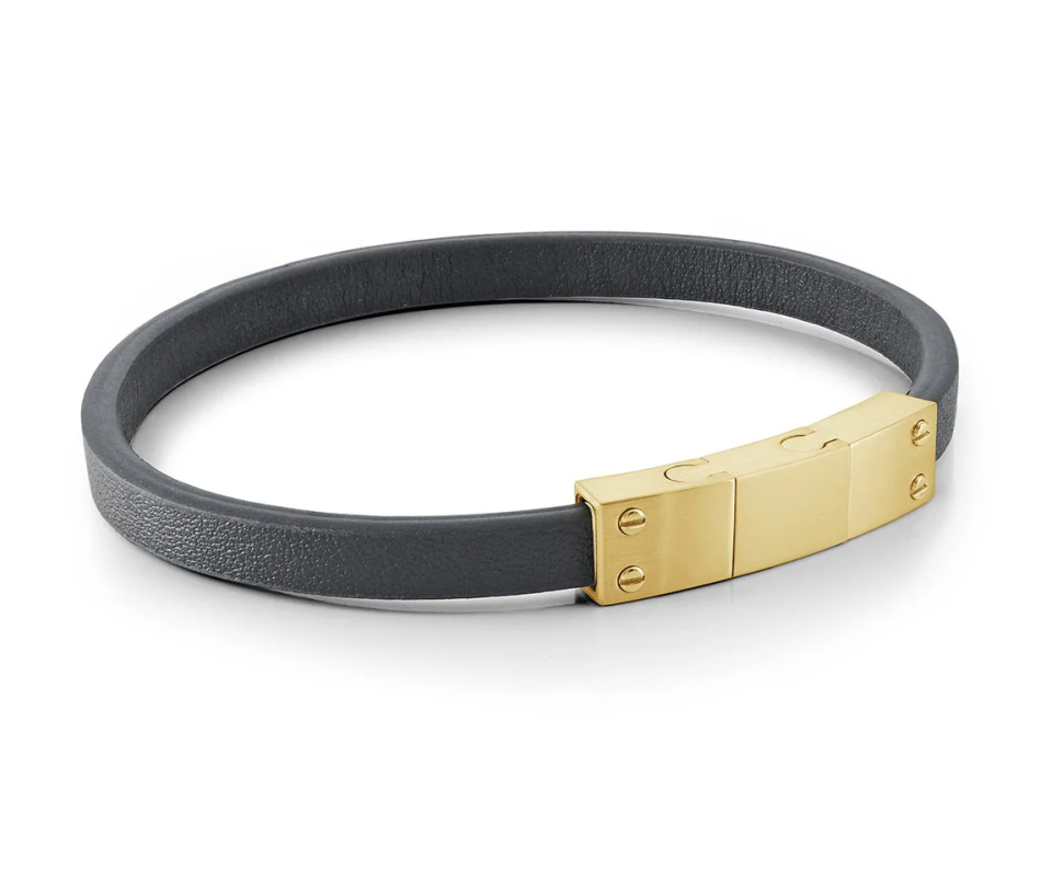 BRACELET EN CUIR ET ACIER