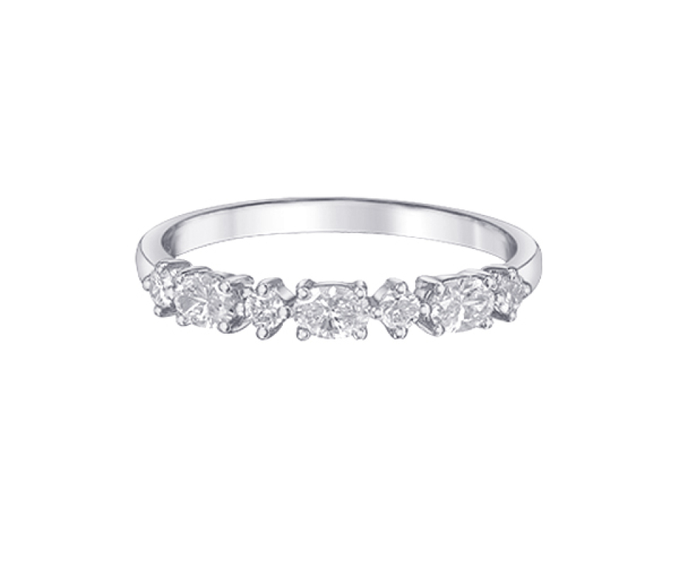 BAGUE EN OR JAUNE OU BLANC SERTIE DE DIAMANTS DE LABORATOIRE - CR LD172W40 - BIJOUX CANADIEN