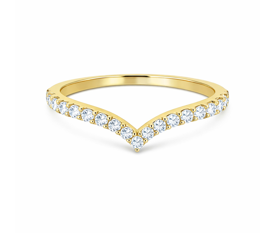 JONC CONTOUR EN OR SERTI DE DIAMANTS DE LABORATOIRE - DG LR410Y - DIAMANT LABO