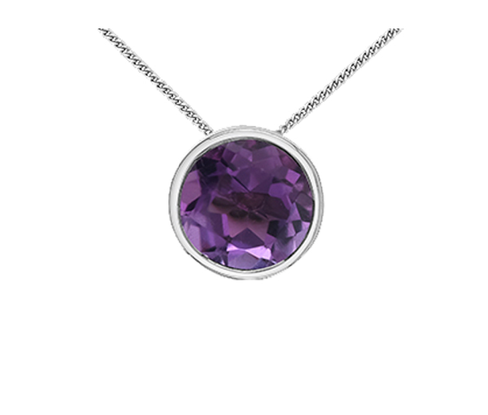 PENDENTIF EN OR JAUNE OU BLANC SERTIES DE PIERRES DE NAISSANCES DIVERSES - CR DX960WAM - BIJOUX CANADIEN