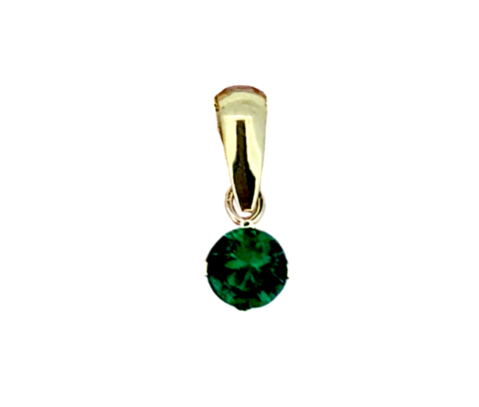 PENDENTIF EN OR SERTI D'UNE PIERRE DE NAISSANCE SYNTHÉTIQUE VARIÉE - IN 2542Y/05 - PERÇAGE