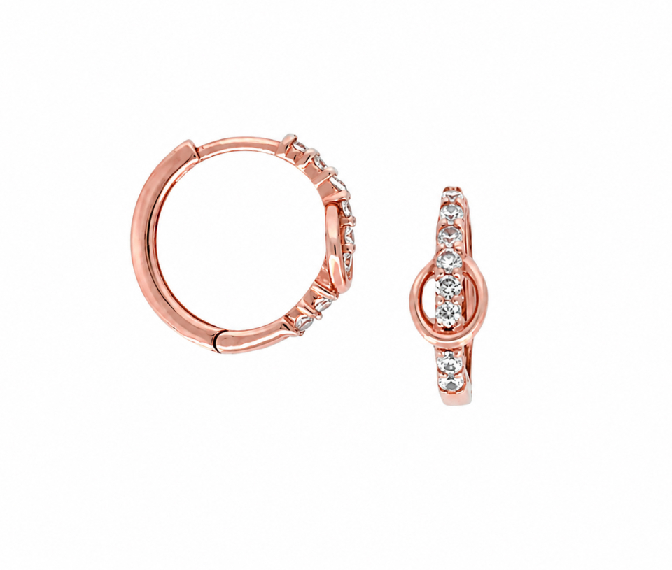 HUGGIES EN OR ROSE AVEC CZ