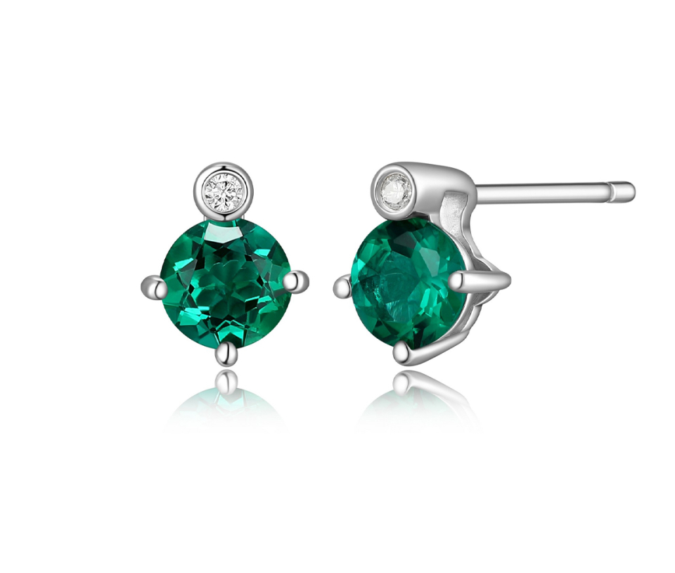 BOUCLES AVEC PIERRES VARIEES VERITABLES ET DE DIAMANTS DE LABORATOIRE