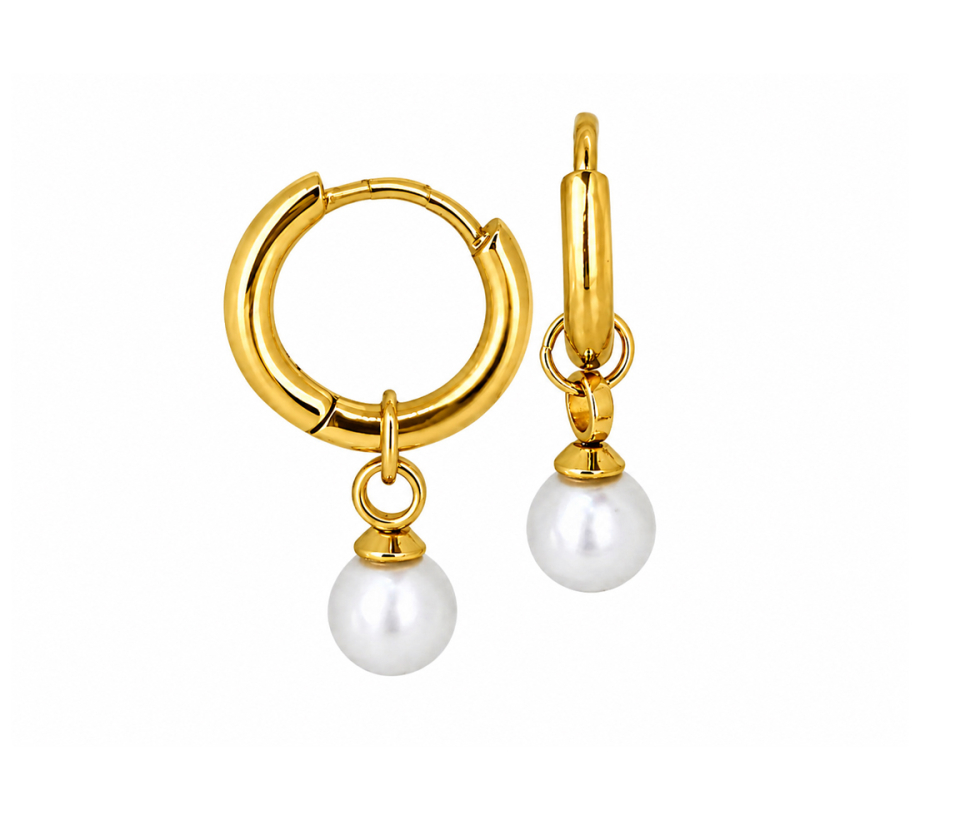 BOUCLES HUGGIES AVEC PERLES